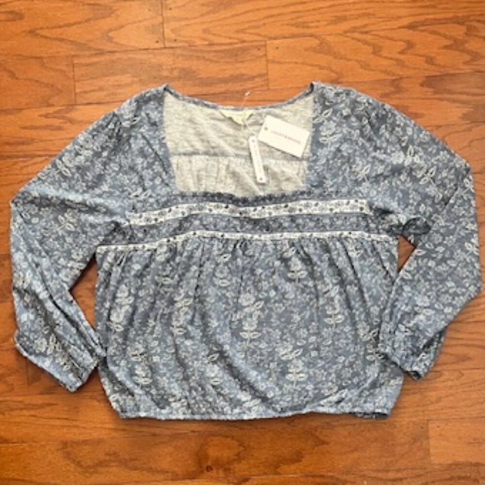 Lucky Brand Boho Floral Long Sleeve Top